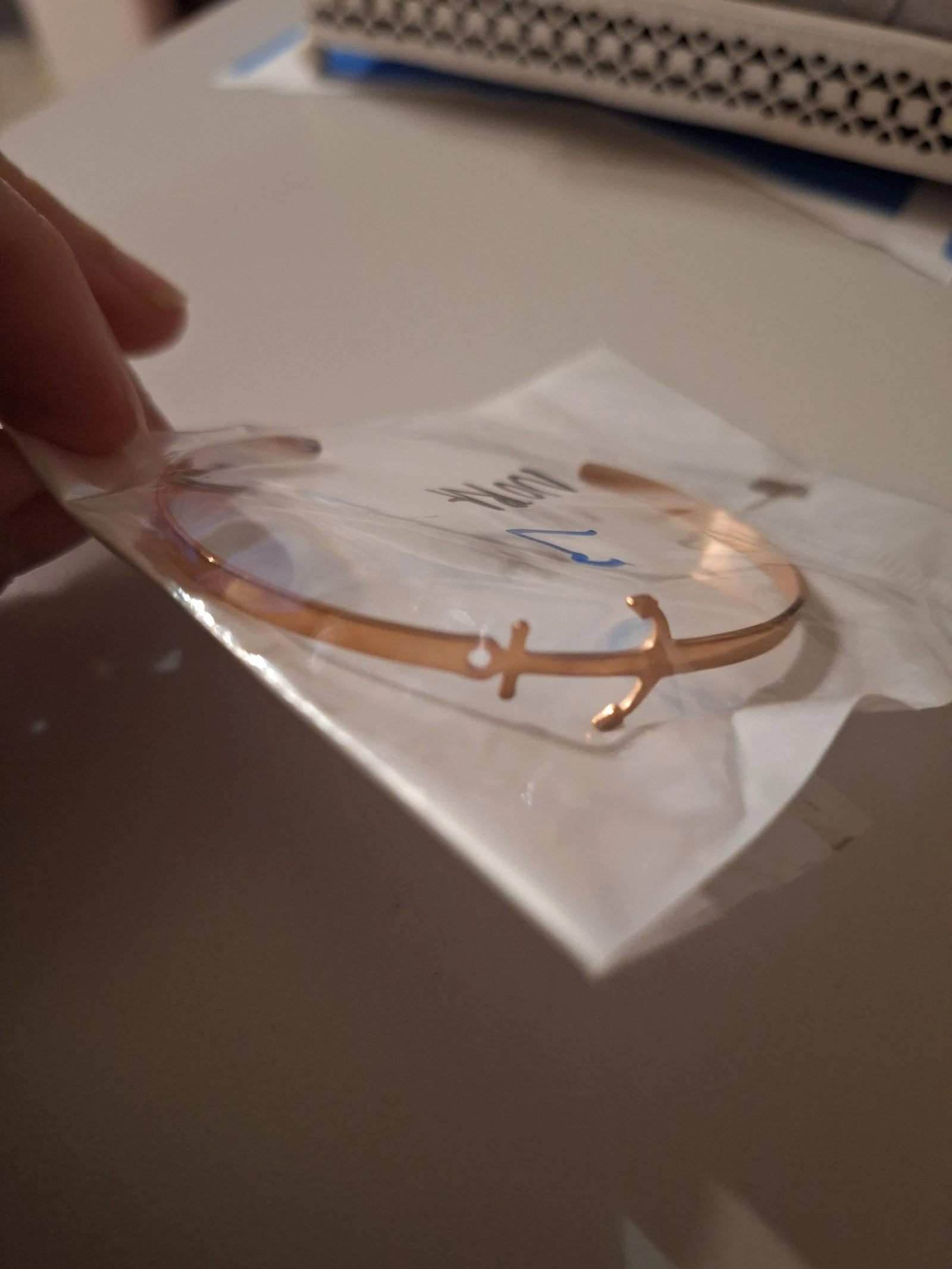 Joli bracelet réglable bronze stainless